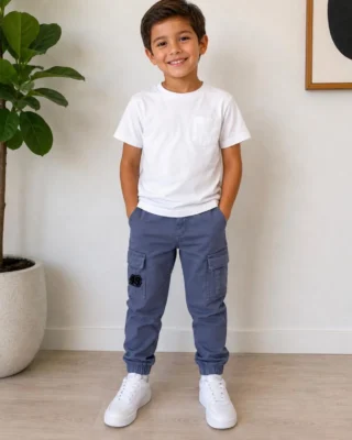 Jogger en drill gris