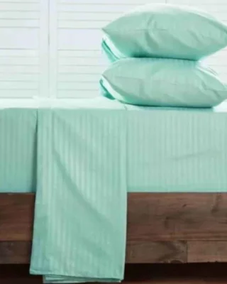 Juego de sábanas en tela fría para cama doble de 120 y 140 cm, color verde manzana