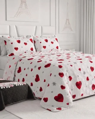 Tendido Español Estampado para Cama Semidoble y Doble + 2 Fundas