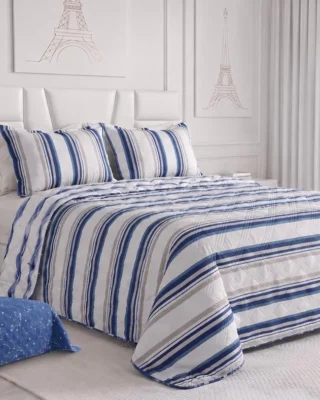 Tendido Español Estampado para Cama Semidoble y Doble + 2 Fundas