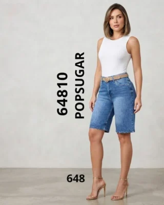 Bermuda en jean, azul