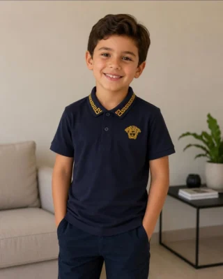 Camiseta polo en tela fría, azul oscuro