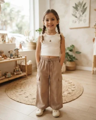 Conjunto, café / beige
