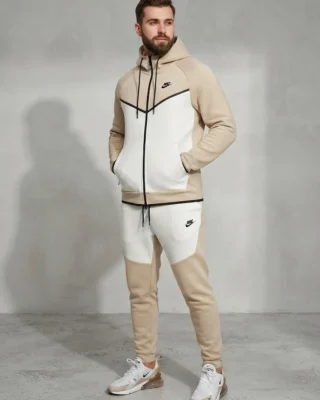 Conjunto, sudadera, beige