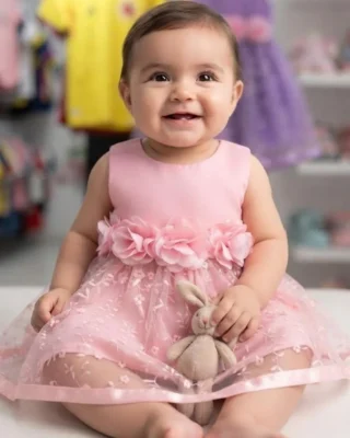 Vestido fiesta, rosa